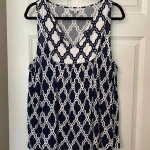 Navy and white Crown & ivy tank
